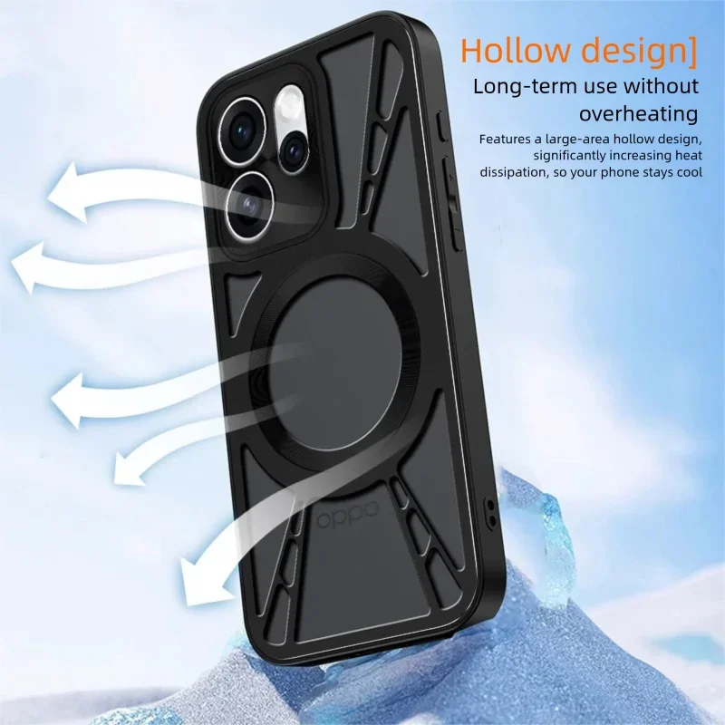 Magnetic Metal Heat-Dissipating Case with Full Camera Protection and Mag-Safe Compatibility