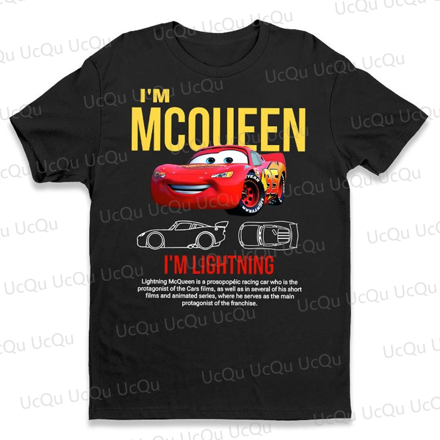 2024 The Cars Lightning McQueen&SALLY Summer Cotton T-Shirt With Pajama pants Oversized Suit For Adult/Kids his-and-hers clothes 6