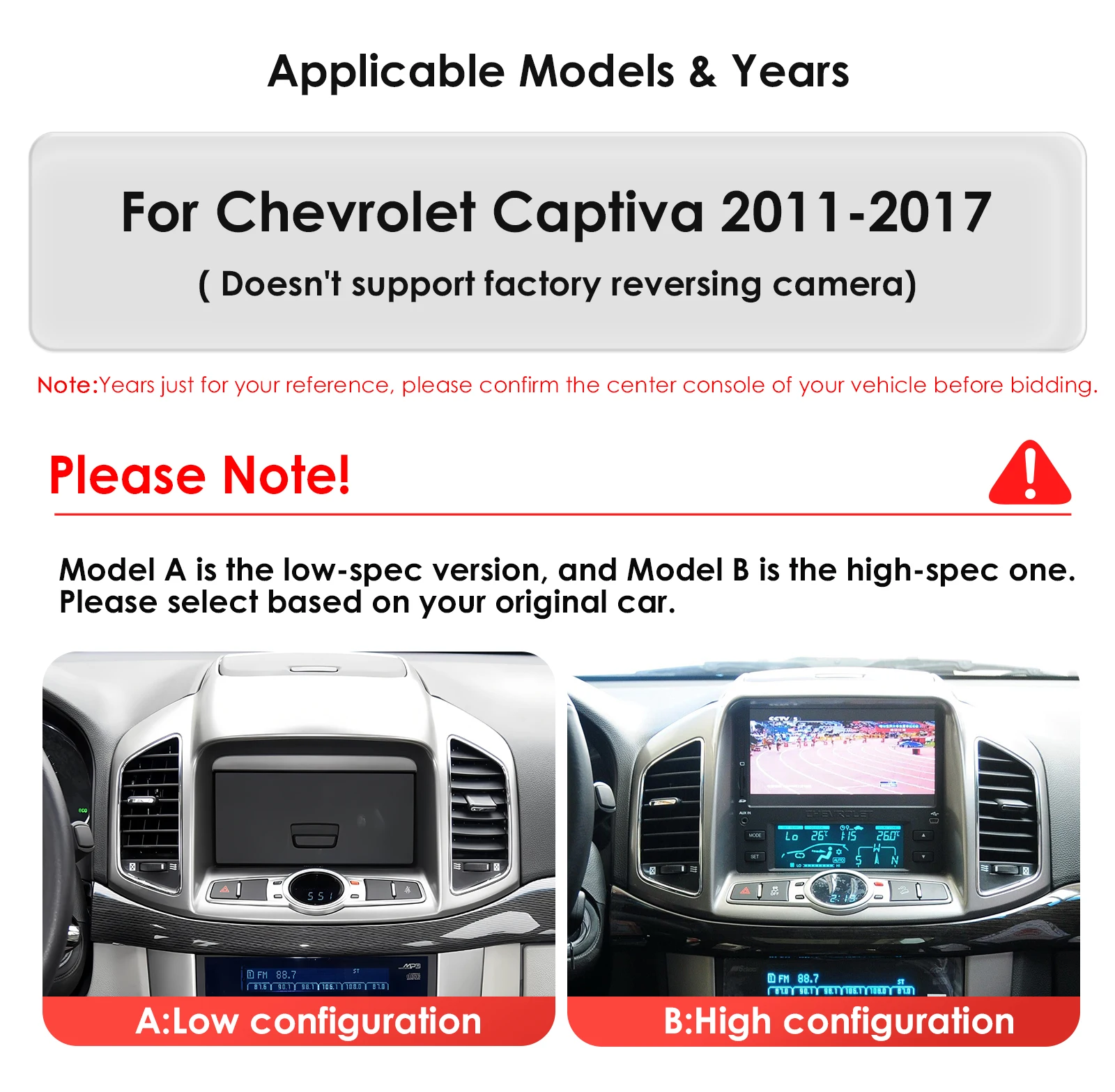 9,7 "Wireless Carplay Android 14 Autoradio für Chevrolet Captiva 2011-2017 Multimedia-Player 2DIN 360 Kamera Autoradio GPS Bildschirm – Detail 2