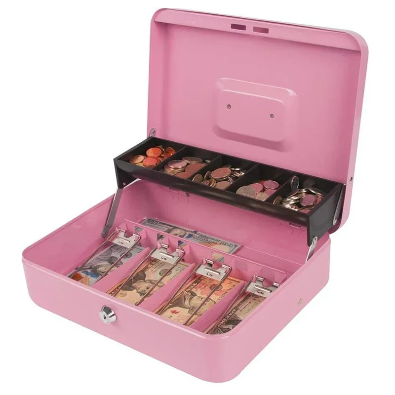 Secure Safe Deposit Box, Cash Convenience Storage, Metal Cashier Clip, Adult Money Savings, Perfect for Cash Convenience Stores 5