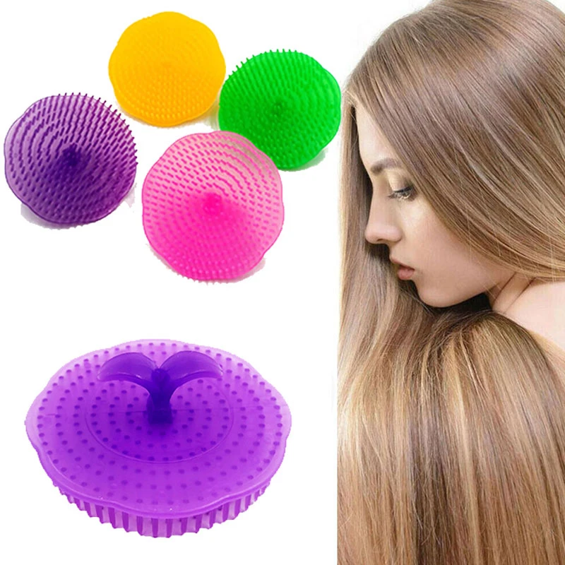 Silicone Head Body To Wash Clean Care Hair Root Itching Scalp Massage Comb Shower Brush Bath Spa Anti-Dandruff Shampoo