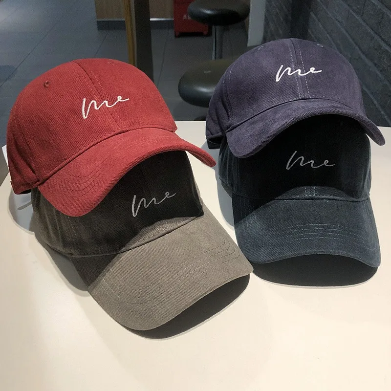 Outdoor Sports Wavy Baseball Cap Women's Autumn and Winter Wool Material Warm Street Study Couple's Face Covered Curved Brim Hat