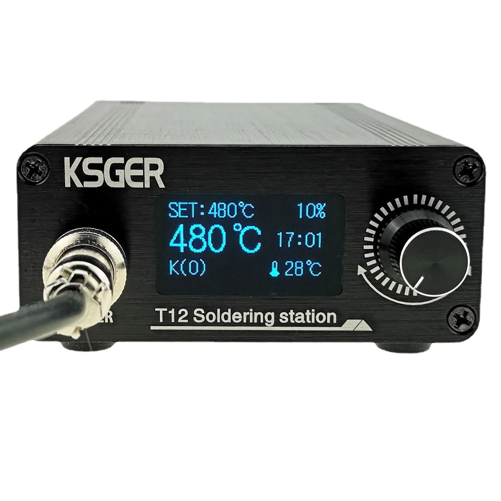 

KSGER T12 Soldering Station Iron Tips STM32 V2.1S OLED DIY FX9501 Handle Electric Tools Welding Tips Aluminum Alloy Case