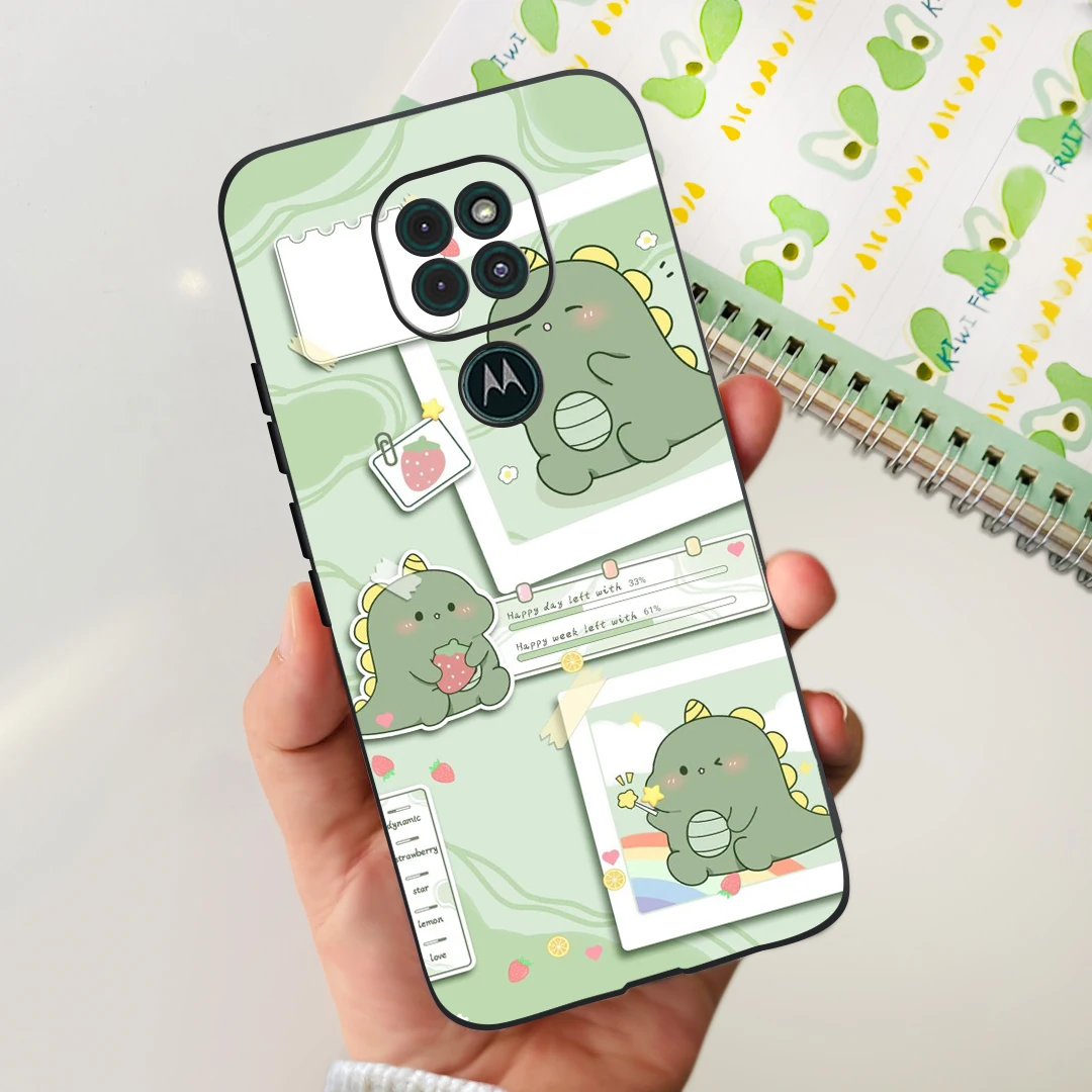Cute Cat Cartoon Painted Soft Silicone Phone Case Cover - Compatible with Motorola Moto G9