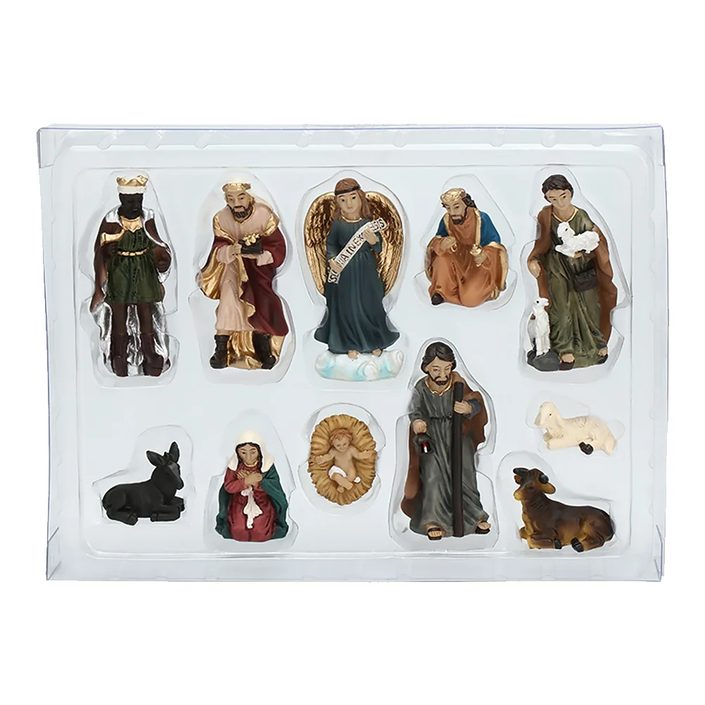 

Nativity Sculpture Religious Jesus Statue Figurine Household Ornaments Baby Kit Model Adornment Decorative Artware Gift