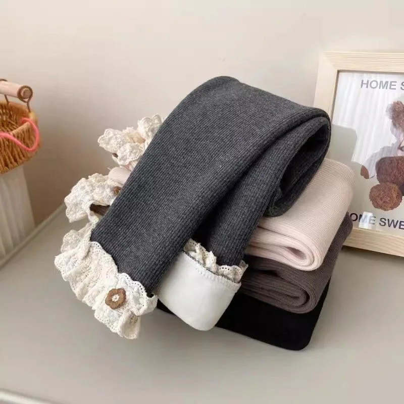 Girls Winter Fleece Lined Leggings