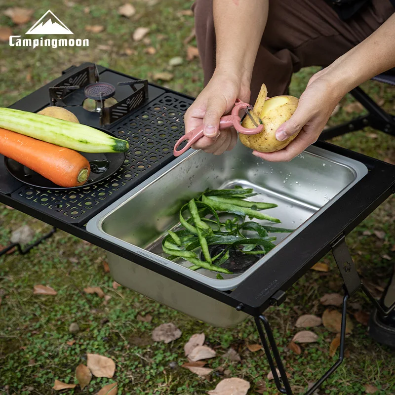 CAMPINGMOON CK-26 IGT Unit 1 Sink Camping 304 Stainless Steel Dishwashing Sink Multi Functional Water Storage Basin