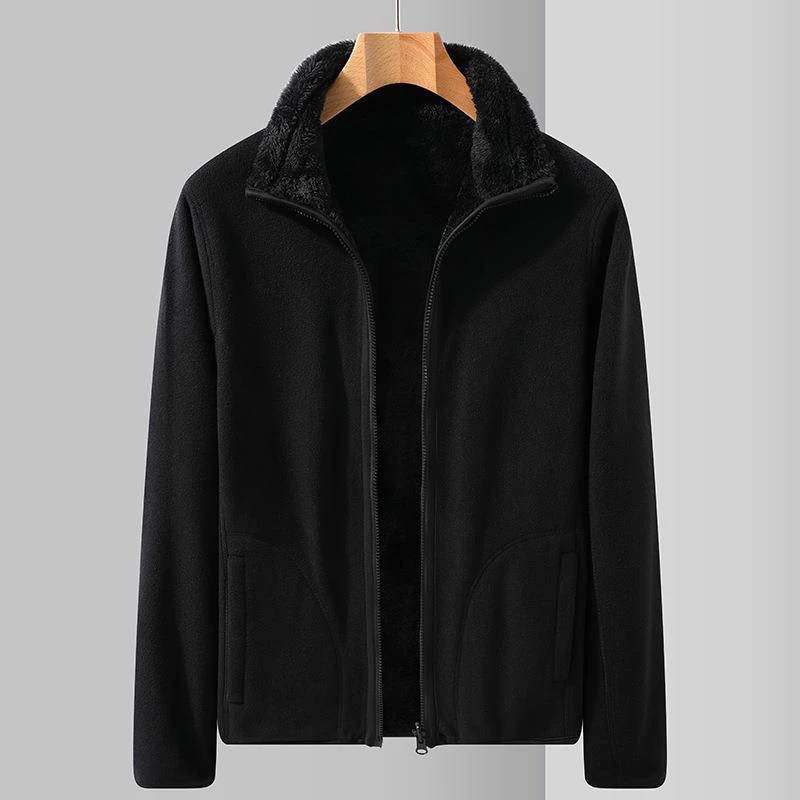 

2023 Coat Men's Fleece Double-sided Wearing Couple Jacket Solid Zipper Sweater with Plush Thickened Lamb Velvet Lady Clothing