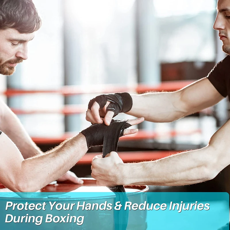 Cotton Boxing Bandages 2 Rolls 2.5M Sports Strap Sanda Gauntlets MMA Hand Gloves Wraps Belt Wraps For Competition