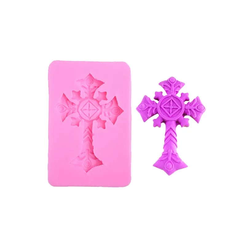 

Силиконовая форма для торта с крестом, для изготовления помадки, шоколада, десертов, кондитерских изделий, инструменты для выпечки, полимерные художественные подвесные аксессуары, украшение ручной работы
