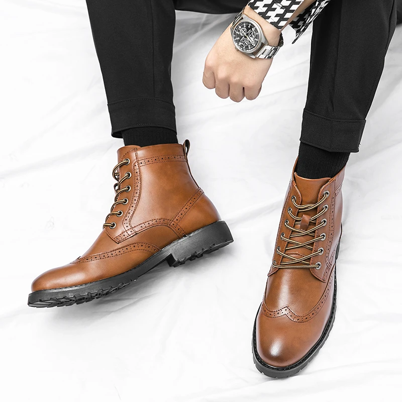 Chelsea hechas a mano para hombre, botines de combate, estilo americano, italiano, otoño e invierno, 100%| | - AliExpress