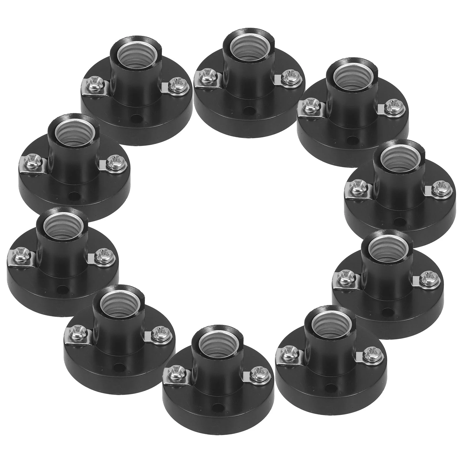 10 Pcs Experiment Equipment Screw Bulb Socket E10 Lamp Holder Base Small Bulbs Lamps Replacement Light Plastic lamp holder lamp bulb holder