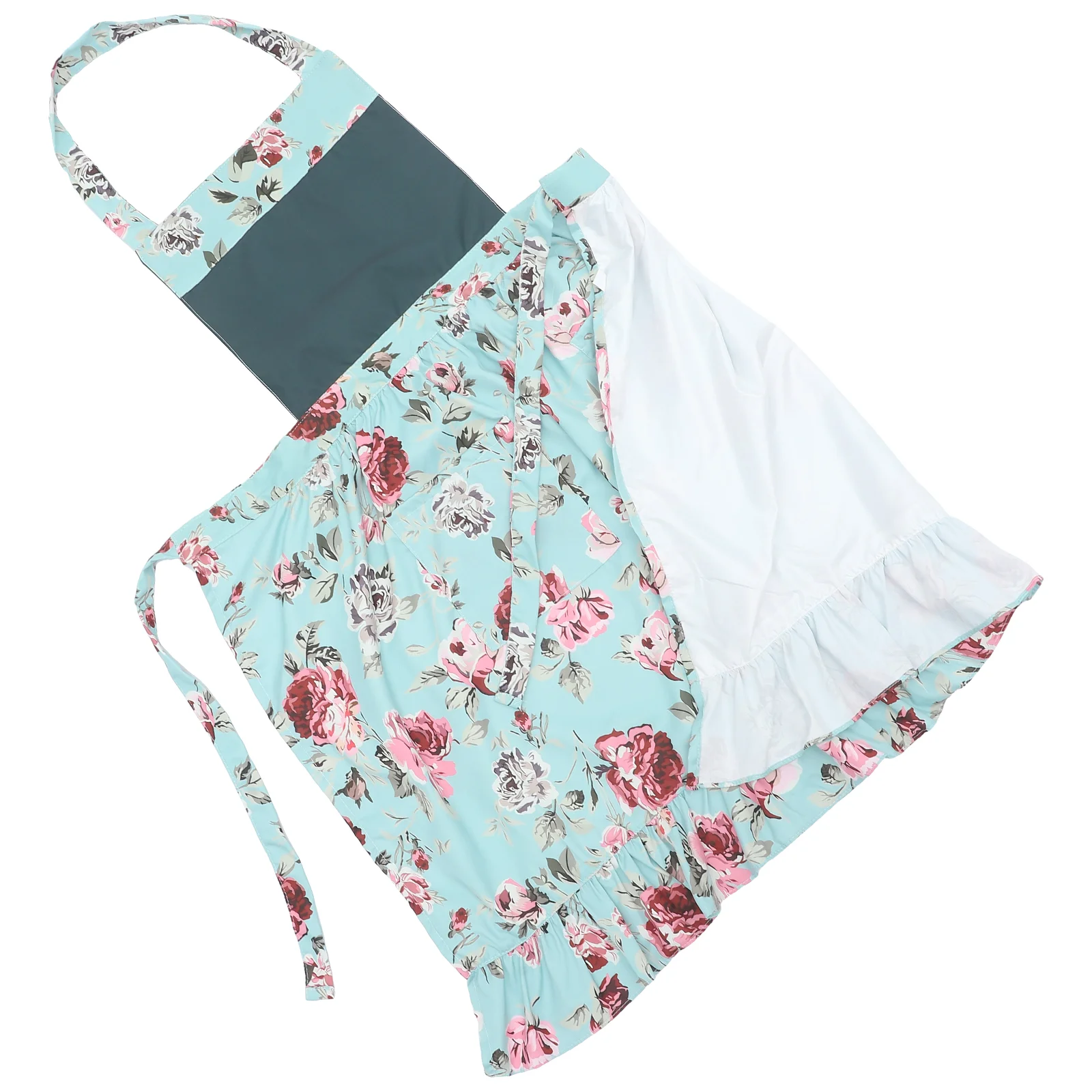 

Women's Gardening Apron for Floral Clothing Flowers Polyester with Dual Packets Hairstylist Aprons Man