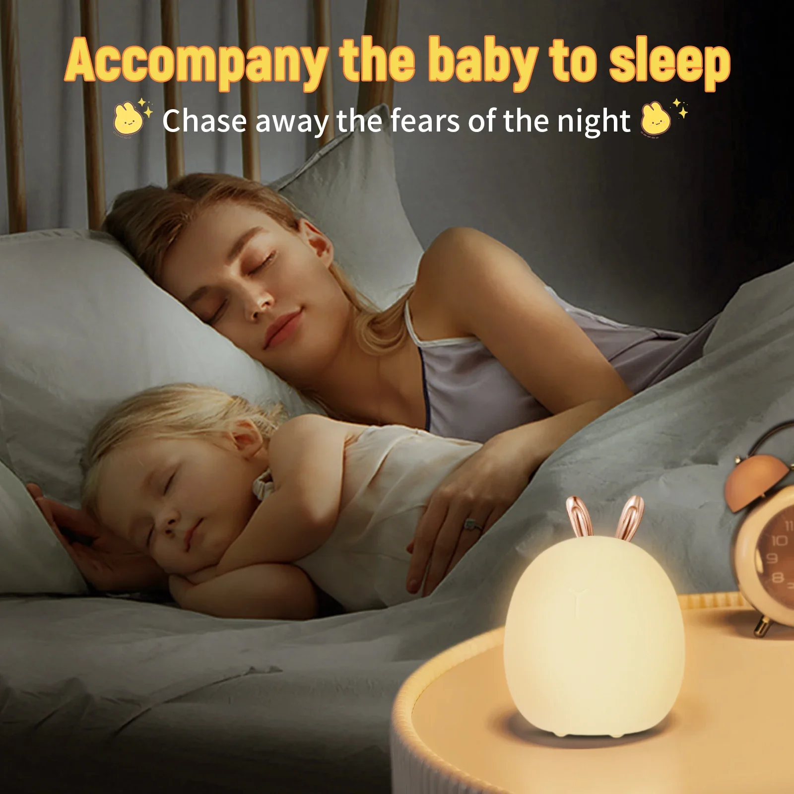 Night Light Cute Lights Eye Protection Bedroom Bedside Nightlight Gift Children Light Desktop Ornament Nightlights