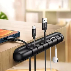 Multifunctional Desktop Cable Organizer and Tidy Hub (Black)
