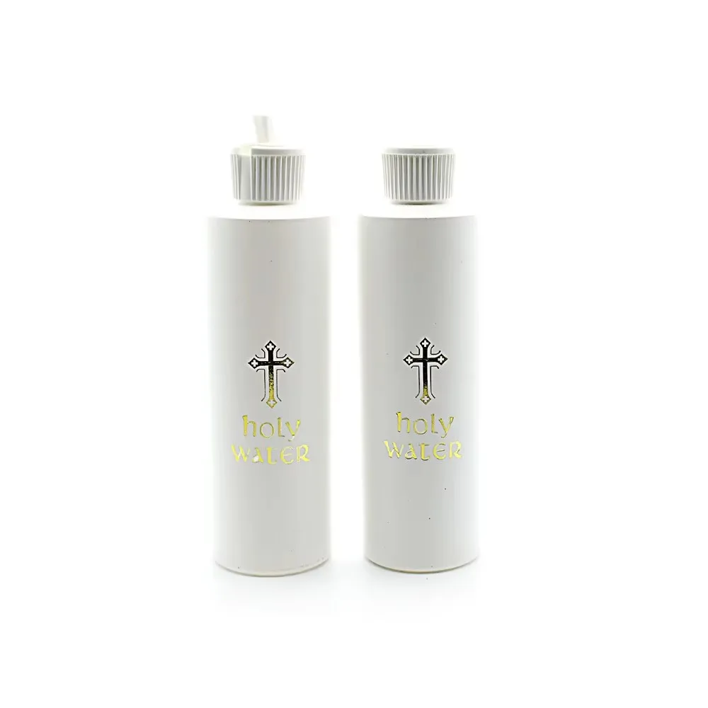 Plastic Holy Water Bottle with Jesus Cross Catholic&Christian Religious Container for Baptism Church Prayer
