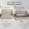 Queen Bed Frame Upholstered Beds 51.2" High Platform Beds with Wingback Headboard/No Box Spring Needed, Queen Bed Frame 5