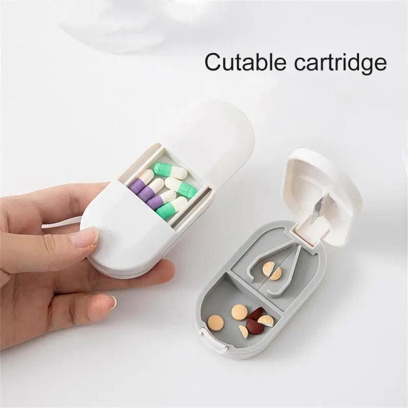 Mini Portable Split Medicine Box Medicine Cutter Pill Box Health Care