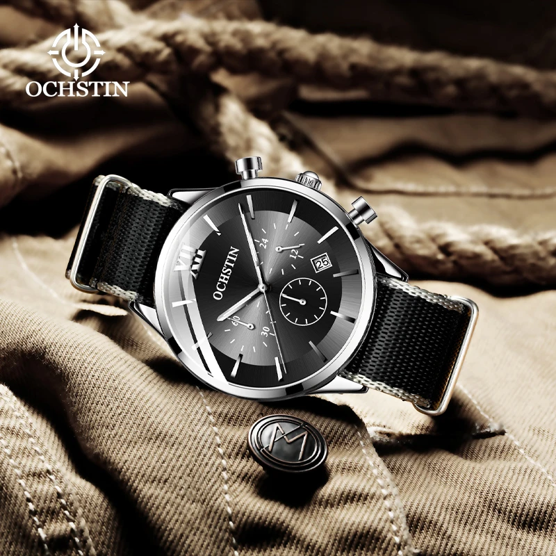 OCHSTIN new 2024 men's quartz watch waterproof men's watches classic 6-disc hands quartz wristwatch waterproof luminouswristwath