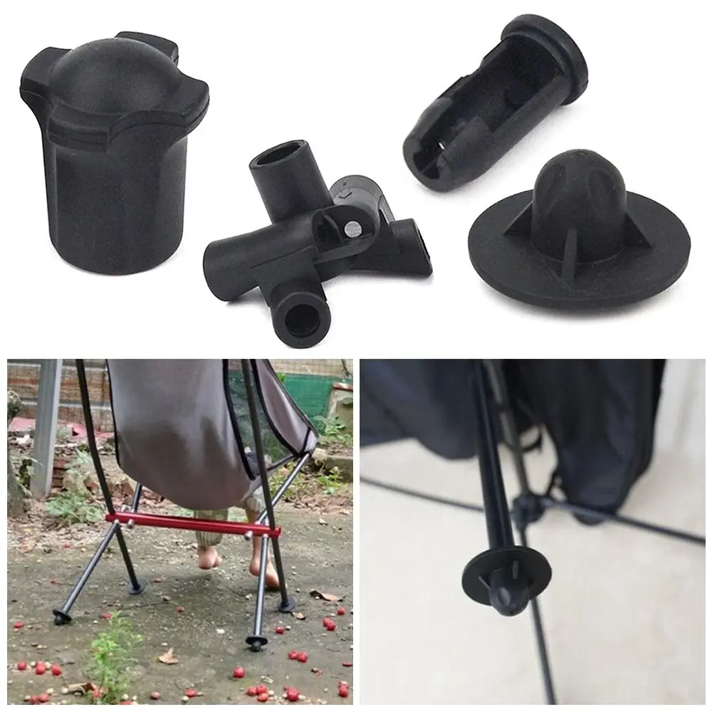 

1Set Plug Connector Moon Chair Leg Covers Anti-slip Camping Chair Accessories Leg Protectors Anti-sag Removable Foot Covers