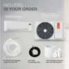 , 110/120V, 17.4 SEER2, Pre-charged Ductless Mini Split Air Conditioner with Heat Pump Including 16ft Installati 3