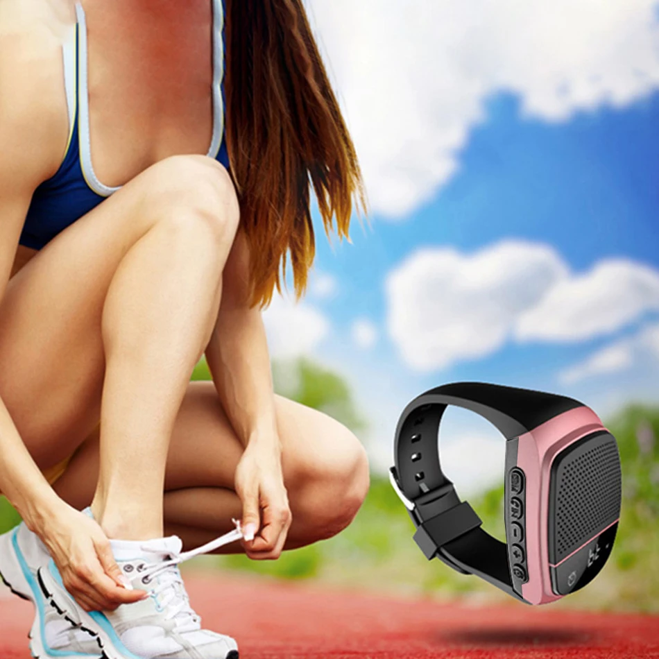 Running Wrist Hand Buetooth Watch Loudly Speaker Sports Music FM Radio Support 8GB 16GB TF Memory Card,mini bluetooth speaker,portable speaker,bluetooth speaker,mini sound box,audio speaker