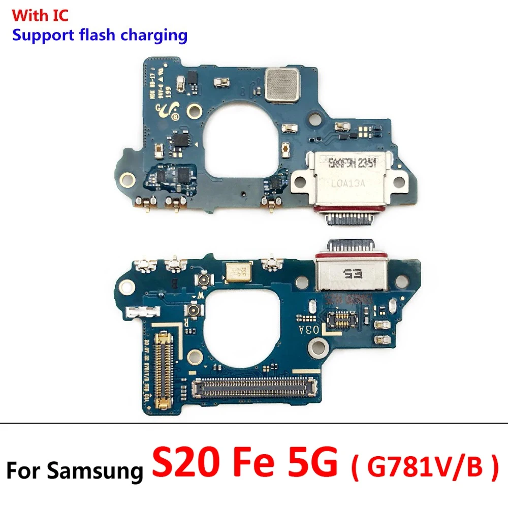 USB Charger Board Flex For Samsung S20 S21 Plus Ultra Fe 4G 5G G981B USB Port Connector Dock Charging Flex Cable