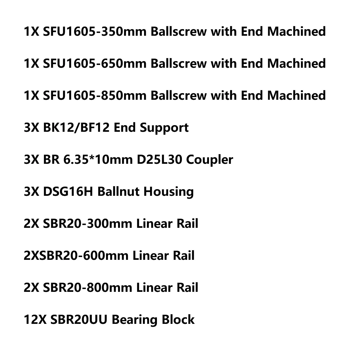VEVOR Miniature Rail Guidage Linéaire Guide SBR20-1000 Mm 4 Blocs De Roulement SBR20UU 2 Arbres