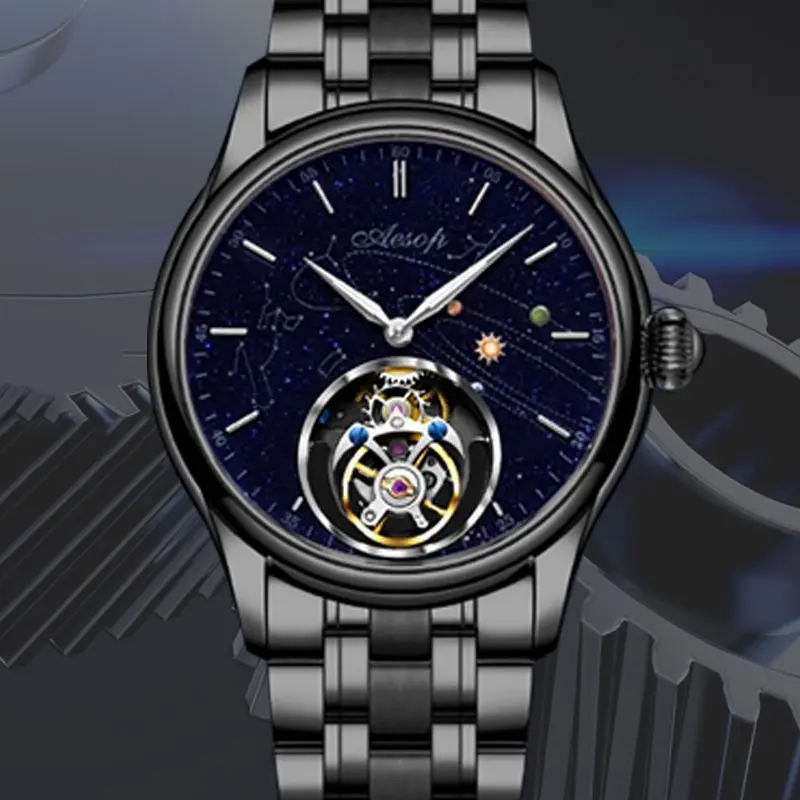 P Katwis watches Tourbillon watches men burst through the end of the stars waterproof automatic mechanical watches