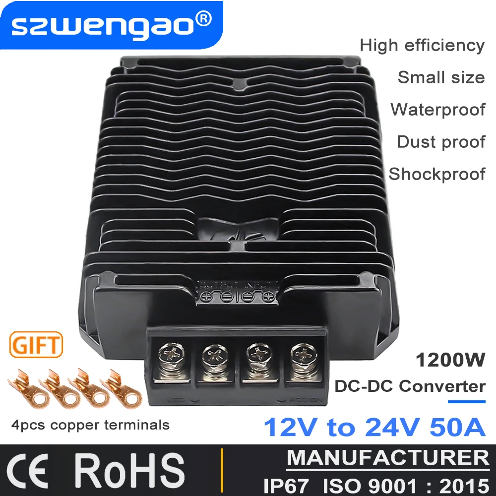 High Quality 12 Volt To 24 Volt 1200w Step Up Dc Dc Power Converter 12v