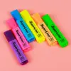 4/6 Colors Colorful Highlighters Art Markers Oblique Drawing Fluorescent Pen Markers Flat Shape School Office Supplies 1
