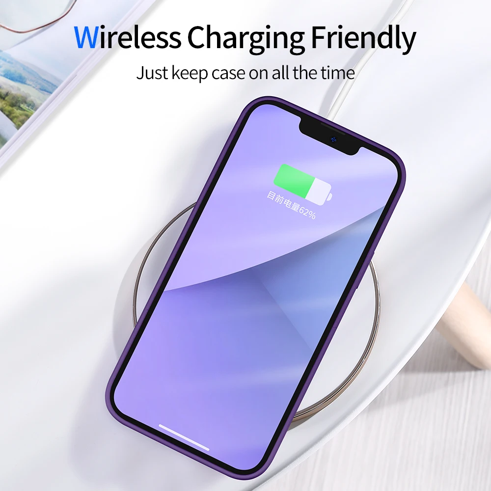 SmartDevil Silicone Magnetic Phone Case for iPhone 14 Pro Max Wireless  Charging Cover for iPhone 14 Plus with Screen Protector