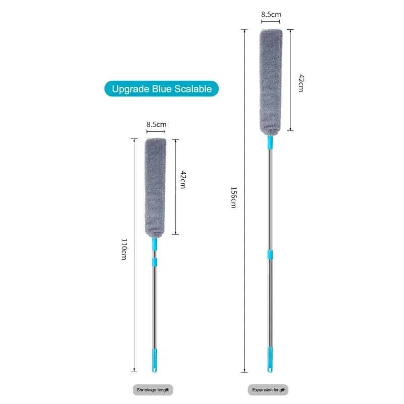 Telescopic Duster Brush Household Long Handle Mop Blinds Dust Removal Microfibre Brushes Home Clean