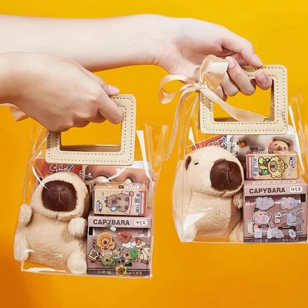 Pendants Capybara Stationery Set Final Prizes with Handbag Pen Stickers Notebook Kawaii Stationery Gift Bag for Students