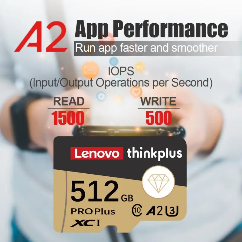 Memory Card Lenovo 512GB 128GB 2TB 1TB U3 V30 4K Full HD Micro TF Mini SD Card TF Memory Flash For Phone Camera MP3 MP4