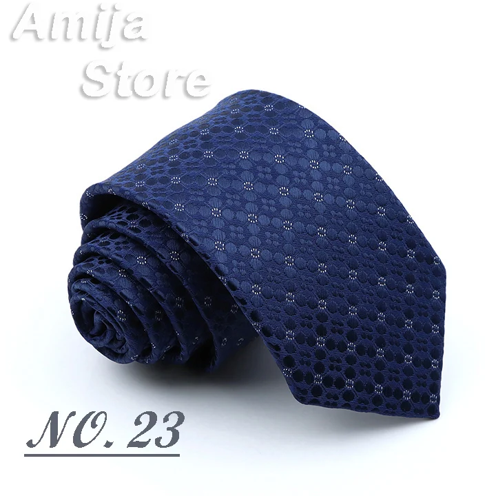 Klassische Herren-Krawatte mit Streifen, modische Krawatten, Marineblau, Jacquard, gewebt, brandneue Accessoires, Alltagskleidung, Krawatte, Hochzeit, Party, Geschenk für Männer – Detail 25