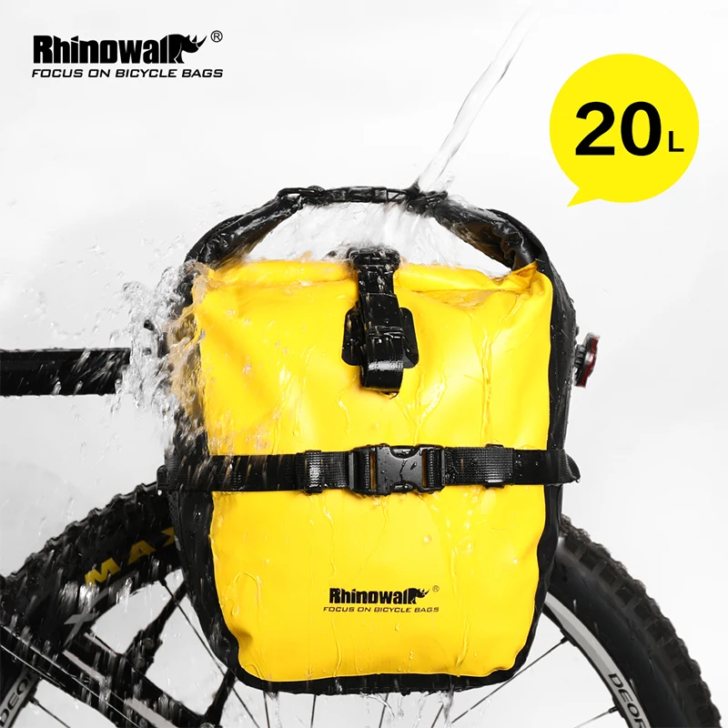 

Велосипедная сумка Rhinowalk 7L-20L, 100%, Водонепроницаемая передняя сумка, задняя багажная стойка для велосипеда, велосипедный рюкзак, велосипедные аксессуары для горного велосипеда