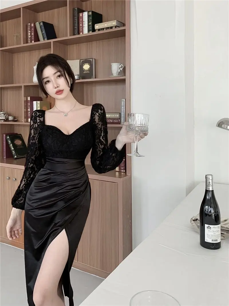 wedding guest dresses formal Sleeveless Halter Neck Chiffon Midi Dress with A-Line Size:Small Adult sc_9378 Modest Long Black Velvet