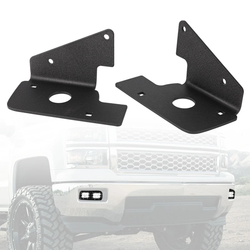 

1 Pair Car LED Fog light Mounting Brackets Lamp Protection Fit for Chevy Silverado 2007-2013 1500 & 2007-2014 2500/3500