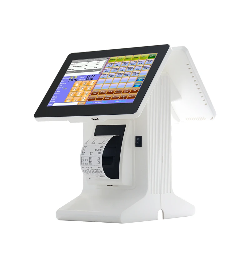 

all in one 10.1"capacitive touch dual screen cash registers new Tablet ECR for retail shop,F&Bstore