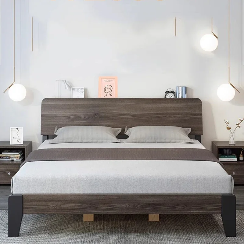 

Designer Frame Bed Queen American Safety Headboards Modern Bed Casal Apartment Multifunctional Letto Matrimoniale Home Furniture