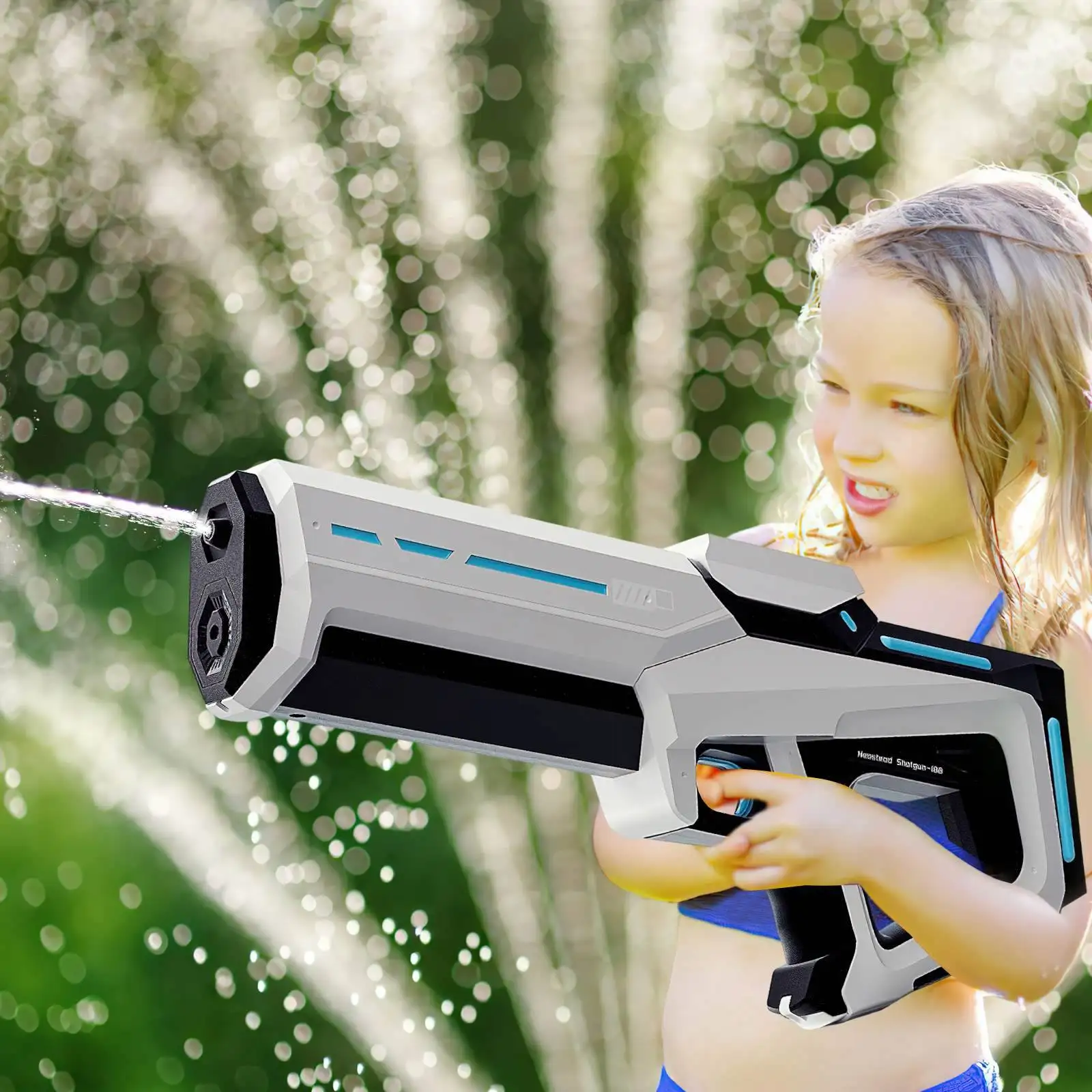 2024 Summer Automatic Electric Toy Water Gun Induction Water Absorbing HighTech Spray Pool Beach Outdoor Water Fight Toy for Kid 3
