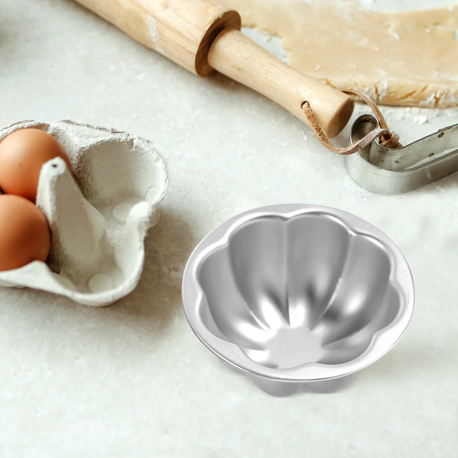 

Aluminum Egg Tart Mold Reusable Cupcake Pudding Muffin Cups Nonstick Fruit Cake Die Mold Pastry Baking Tools