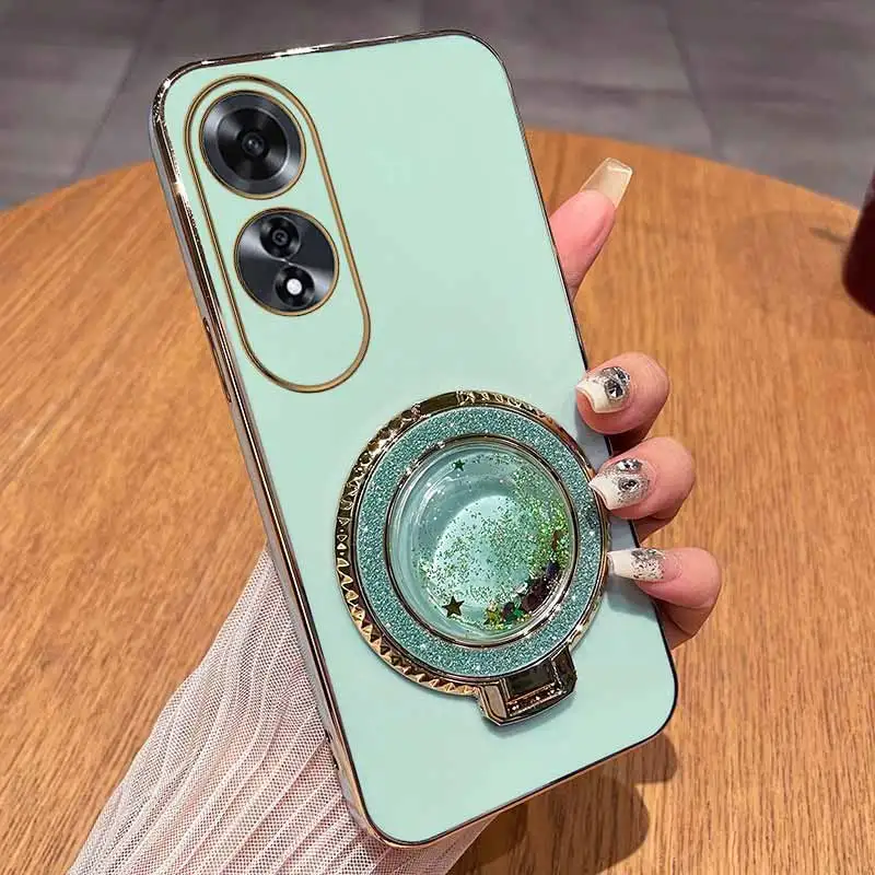Sleek 60° Rotating Circular Support Plating Phone Case