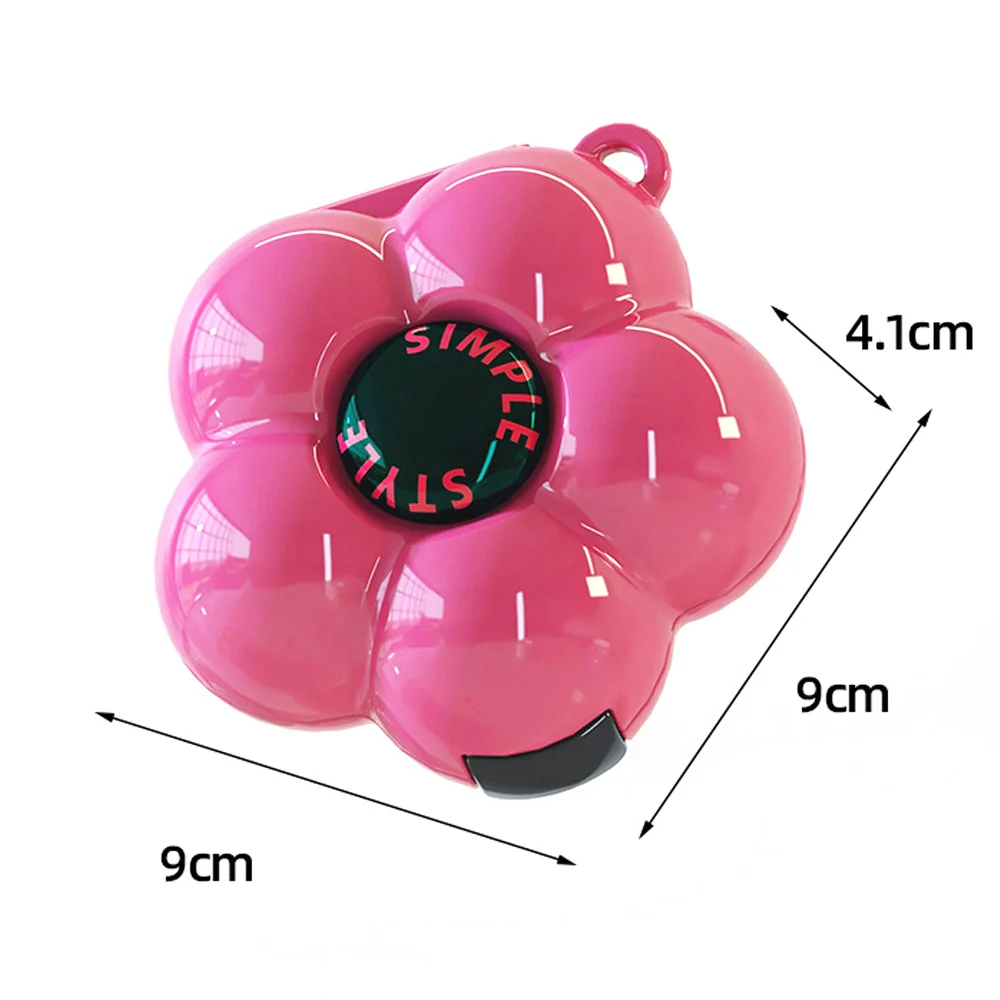 Creative Flowers Storage Box Pendant Dopamine Waterproof Organizer Box Multi-function Plastic Jewelry Case Medicine Box