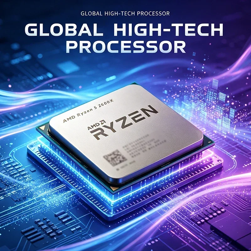 AMD R5 2600X Ryzen 5 2600X 6코어 12스레드 비디오 편집 렌더링 라이브 스트리밍 AM4 데스크탑 프로세서