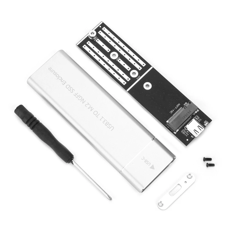 USB 3.1 TYPE-C-M.2 NGFF SSD 모바일 하드 드라이브 디스크 상자 SSD USB 3.1 용 6Gbps 외부 인클로저 케이스