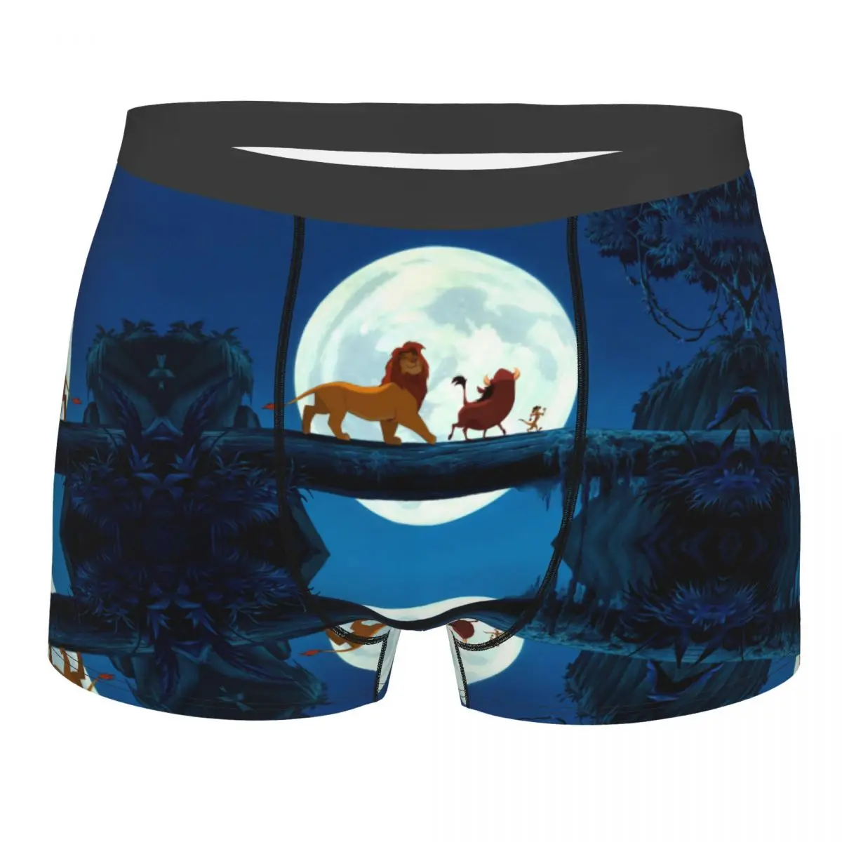 

Disney Walk Grown King Lion Underwear Male Printed Hakuna Matata Cartoon Movie Boxer Briefs Shorts Panties Soft Underpants