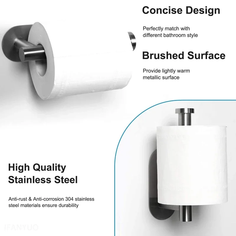 Toilet Paper Rack 1Pcs Bathroom Paper Towel Holder Stainless Steel Without Drilling Self Pasting Toilet Tissue Rack For Kitchen paper towel holder,towel rack,toilet paper holder,toilet paper rack,toilet roll holder,paper towel rack,tissue holder