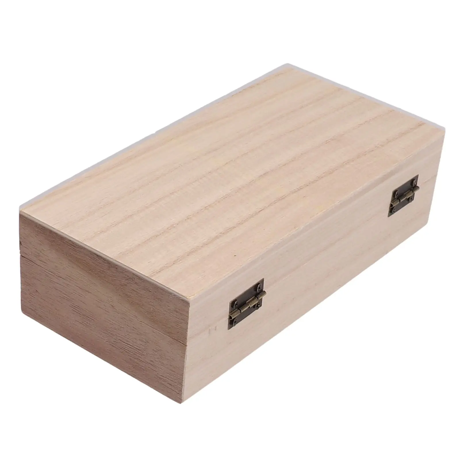 Description Picture 5 of itemRectangular Wooden Storage Box Retro Buckle Wooden Box Clamshell Wooden Gift Box For Jewelry Necklace Bracelet Rings Packing Box